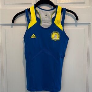 Adidas Blue and Yellow Athletic Tank Top